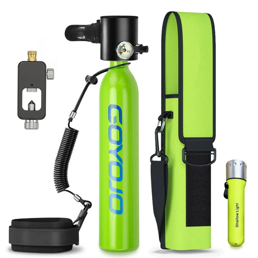 Mini Scuba Tank, 6-12 Minutes Diving Tank, Portable Lung Tank Kits with 3000 PSI Max Pressure 0.5L Small Scuba Diving Tank