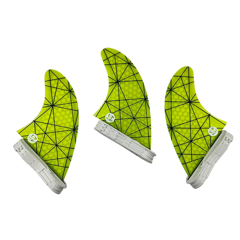 M/L Surfboard Fins Carbon FIber Tri Fins UPSURF FCS2 g5/g7 Surf Fins Double Tabs 2 Fin For Sup Quilhas 3 Fins Set