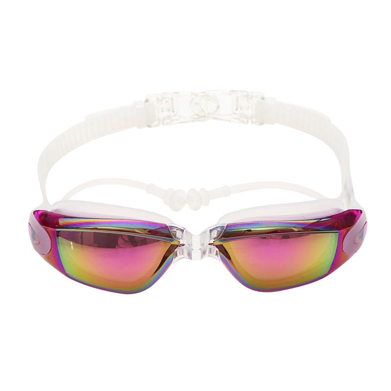 Optical Swimming Goggles Men Women Myopia Pool Earplug Professional Waterproof Swim Eyewear Prescription Adult Diving Glasses