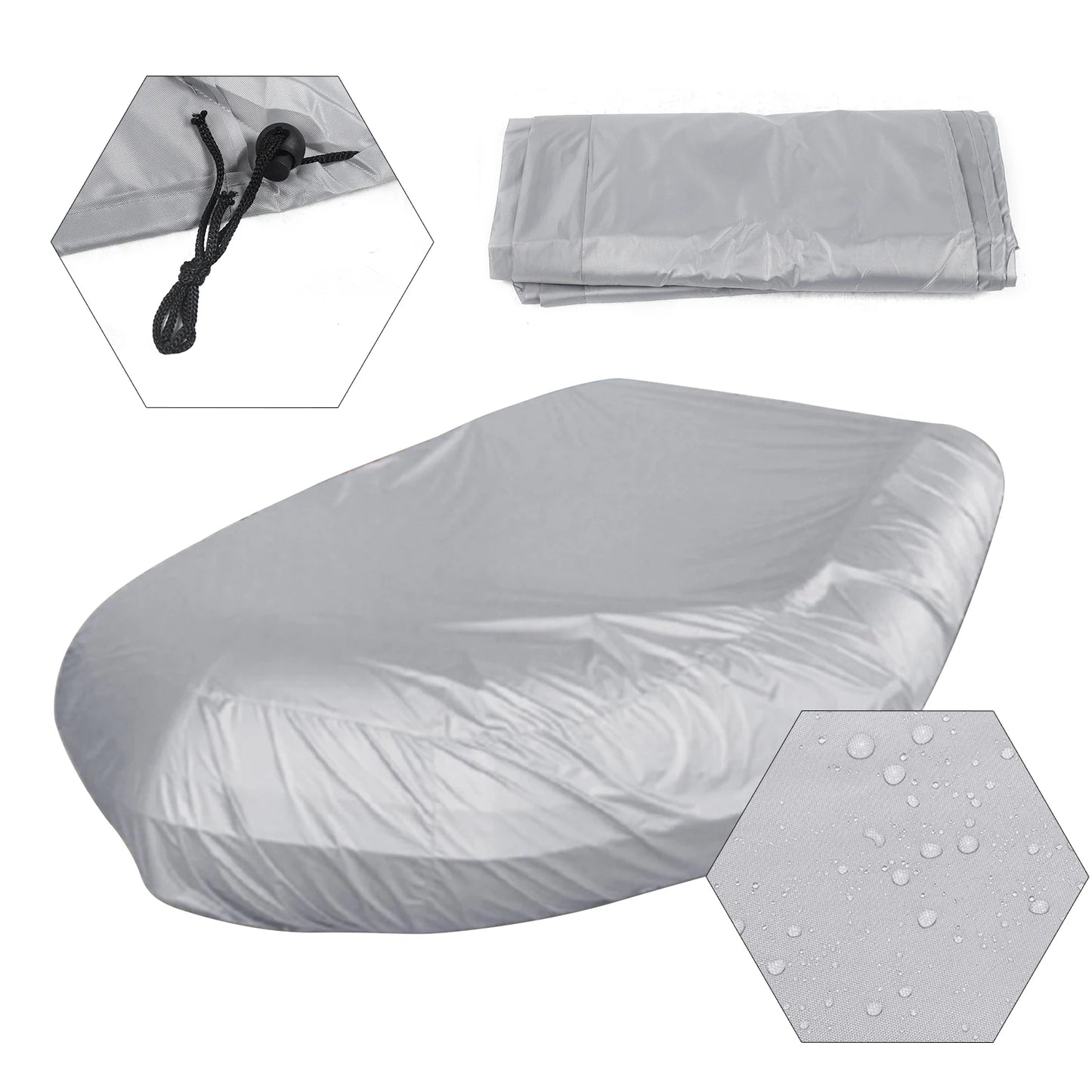 V Shape Boat Cover, Waterproof, Dustproof, Anti UV, Rain, Snow, Dinghy, Fishing, Rubber Boat Marine Boat, Universal Kayak Cover