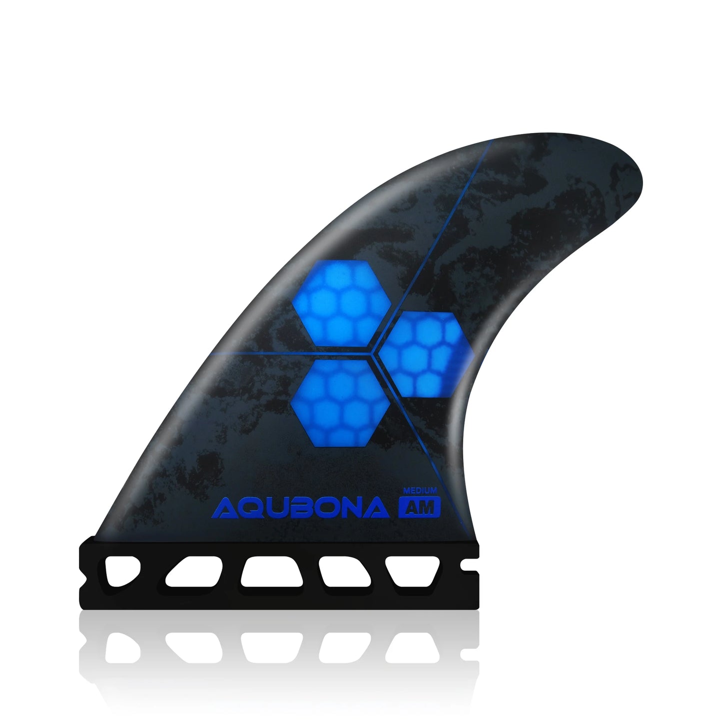 AQUBONASurfboard Fins Single Tab Honeycomb Fiberglass Surf Accessories with Bag Key Screws