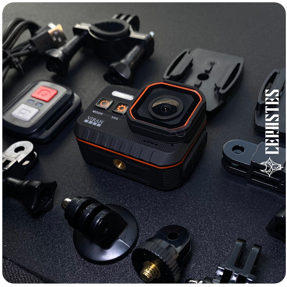 CERASTES Action Camera 4K60FPS With Remote Control Screen Waterproof Sport Camera drive recorder Sports Camera Helmet Action Cam