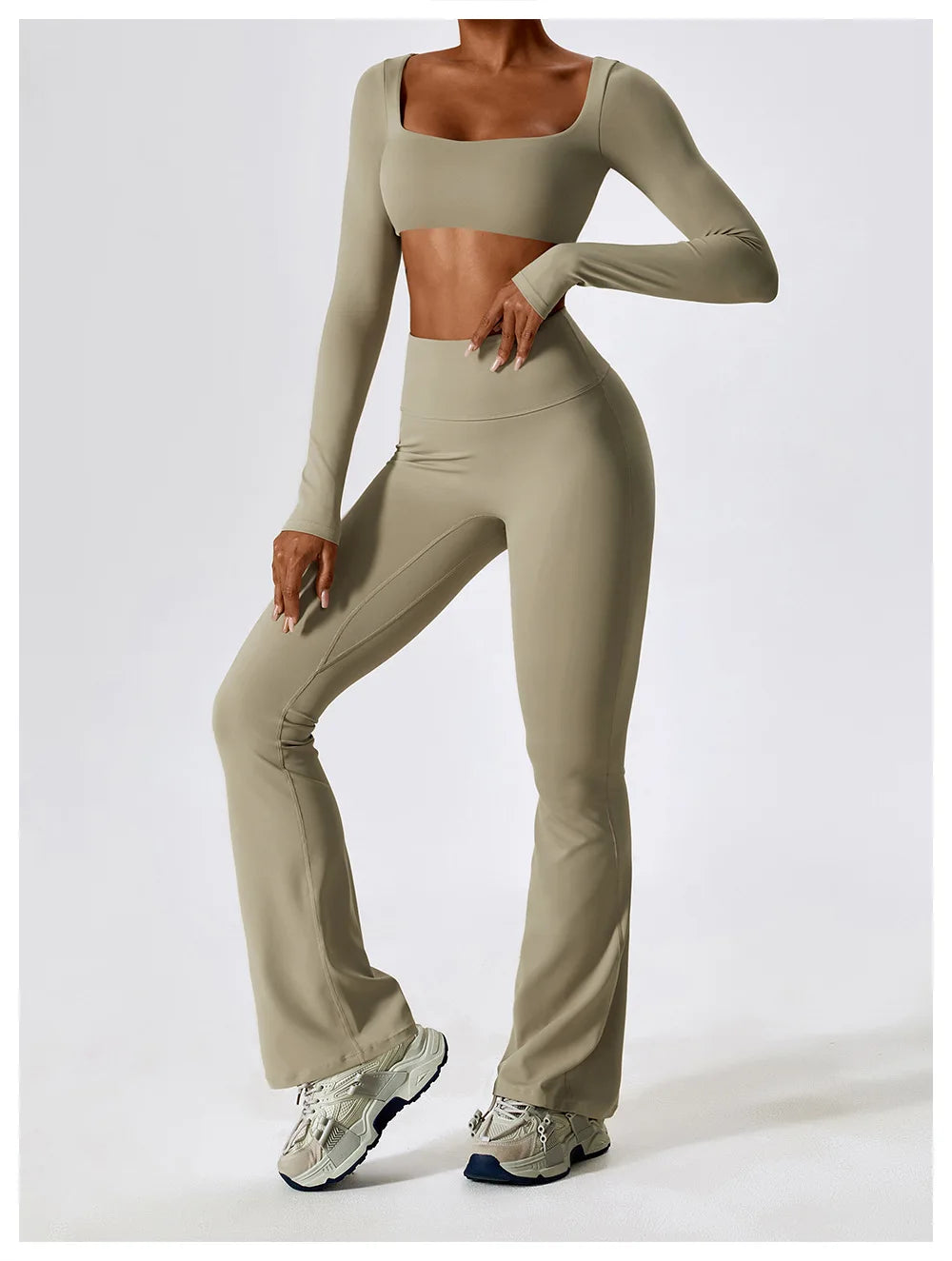 Women Workout Crop T Shirt Top Quick Dry Padded Sports Long Sleeve Gym Crop Tops Fitness Running Push Up Yoga Top