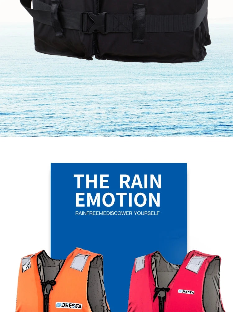 Safe Swim Life Jacket, Kayak Vest, Big Buoyancy Aids, Water Sport Survival Float for Adult, 120kg, New, Summer