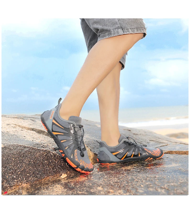 Men's Water Shoes Rubber Soles Nonslip Breathable Fast Drying Shoes Leisure Climbing Beach Swimming Shoes 2024 New