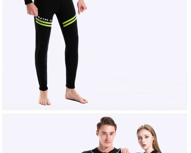 Men Women Wetsuit Surf Suit 3mm Neopreno Pant Top Wetsuit Female Kitesurf Scuba Diving Suit Winter Swimwear Rash Guard Swimsuits