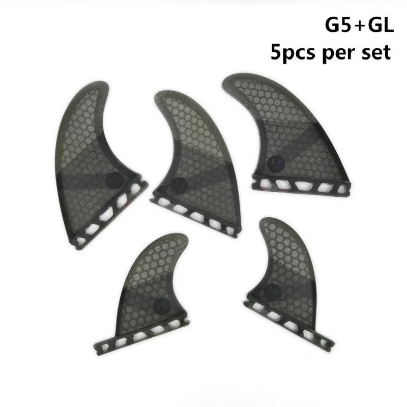UPSURF FUTURE Surfboard Fin Tri-quad fin set for surfboard, single table, G5+ GL, 4 color, honeycomb fiberglass