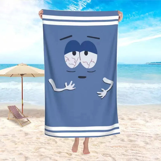 Cartoon Smiley Prints Plants No Sand Free Quick Dry Beach Towel Surf Poncho Bath Summer Swimming Fitness Yoga Xxl Beach Towel
