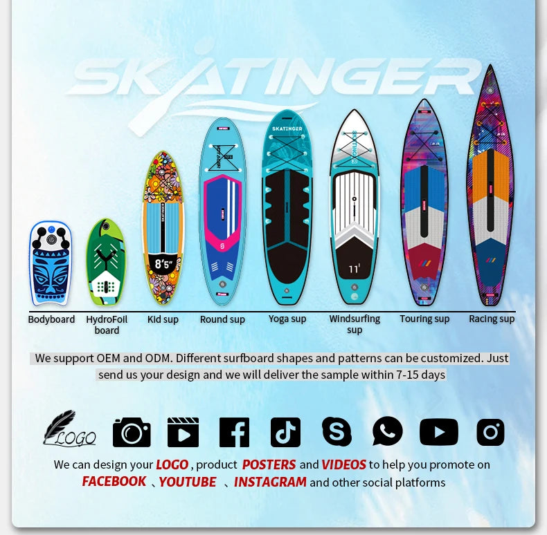 Skatinger Inflatable Foil Board Wingsurfing  HydroFoil surf boards inflatable sup kitesurfing foil board 145l