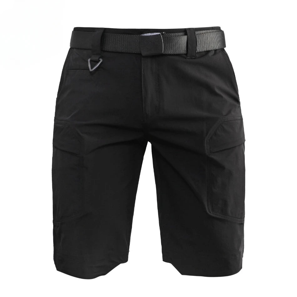 Mens Quick Drying Cargo Shorts Summer Waterproof Outdoor Sports Combat Overalls Multi Pocket Wear-resistant Quarter Pants New