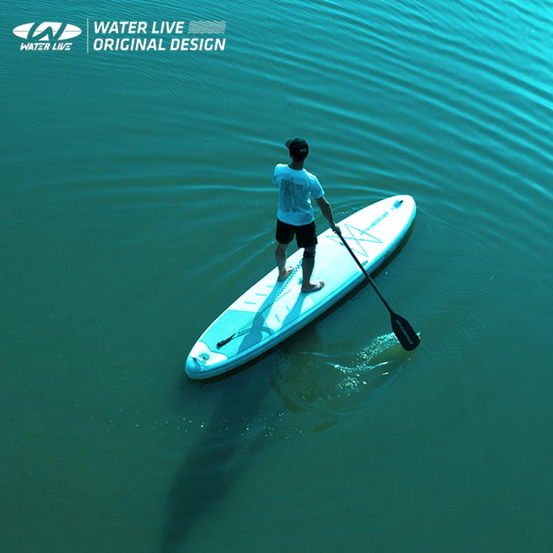 WATERLIVE SPARKING Professional Long Time Voyage Surfboard 12'0" Steering Skid Pedal Design Aquatic Sports Inflation Sup Board