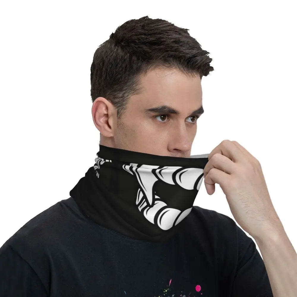 White Teeth Bandana Neck Cover Printed Magic Scarf Multi-use Balaclava Outdoor Sports For Men Women Adult Washable