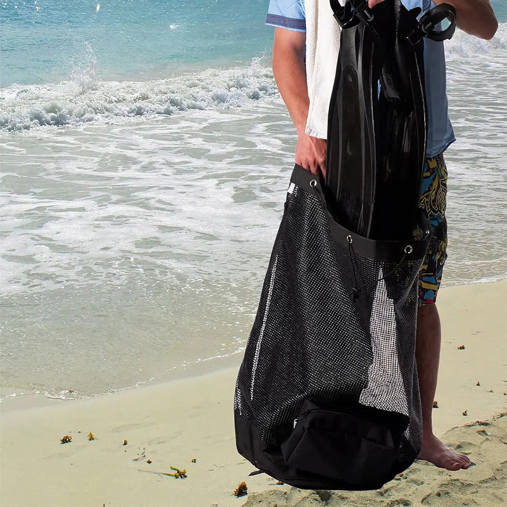 Scuba Diving Bag Mesh Travel Backpack for Scuba Diving and Snorkeling Gear Dry Bag Holds Mask Fins Snorkel Travel Bag