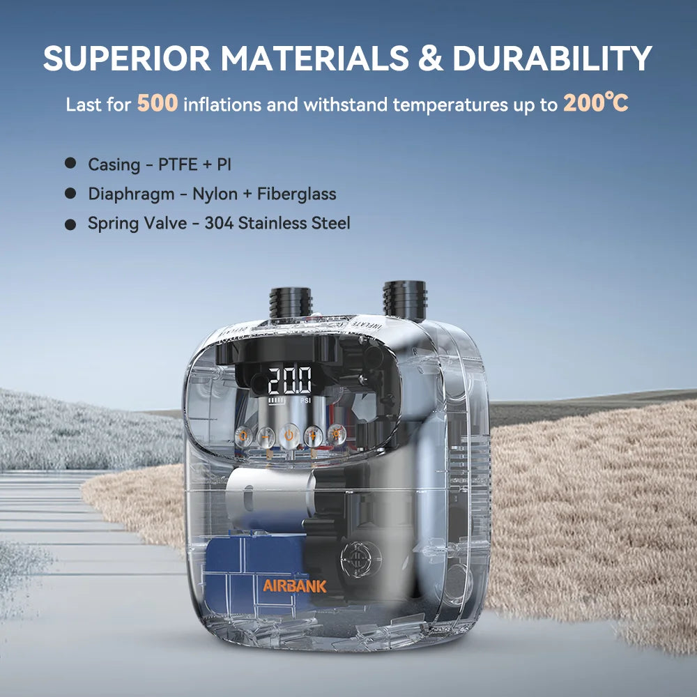 AIRBANK SUP Board Pump 5200mah  Electric  Double mode  Inflation Kayak Accessories for Surfing Kite Mattress Tent  Boat