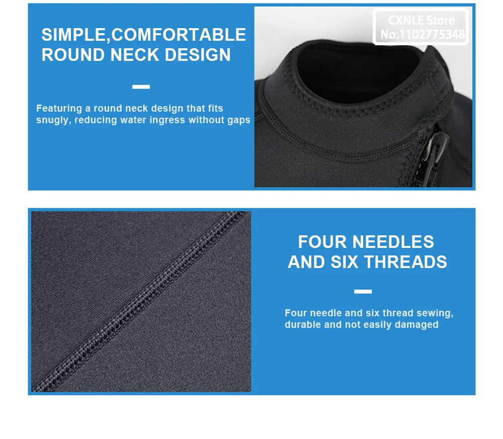 Wetsuit 3mm Neopreno Surf Suit Short Sleeve Swimwear Kitesurf Scuba Diving Suit Spearfishing Swimsuits Rash Guards Men Women