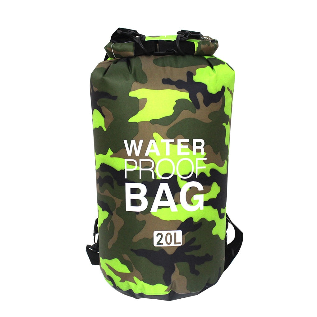 30l à prova dwaterproof água saco de natação saco seco camuflagem cores pesca barco caiaque armazenamento deriva rafting saco 2l 5l 10l 15l 20l