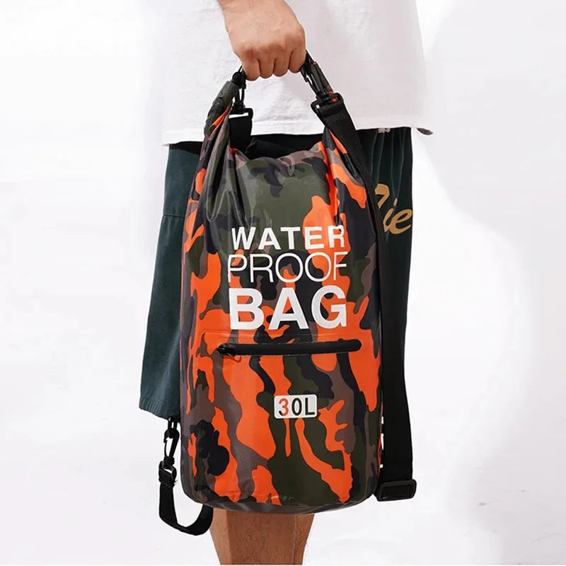 15-30L Waterproof Dry Bags With Wet Separation Beach Pocket Backpack For Kayaking Boating Swimming Outdoor Camping Sports Bag