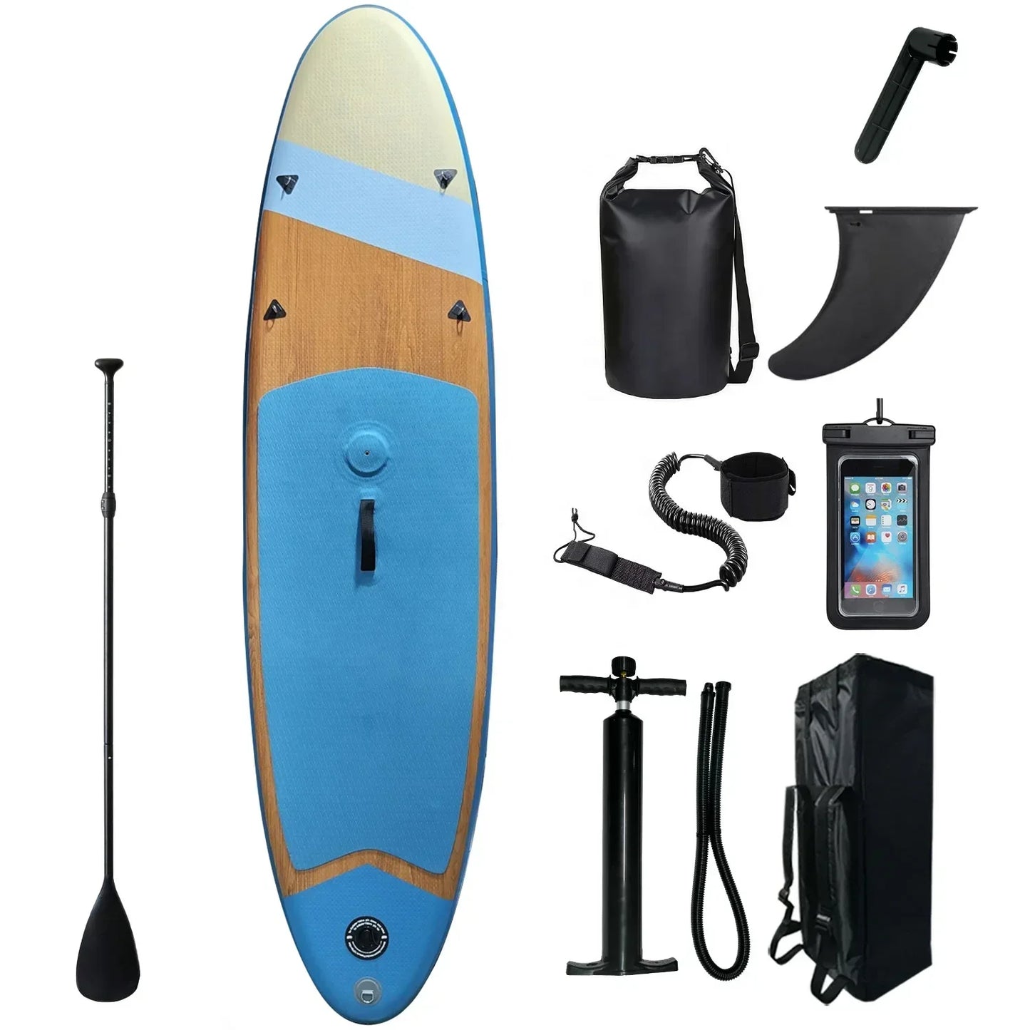 Windsurf Inflatable Stand Up Sup Paddle Board With Sail Kitesurf Wakeboard