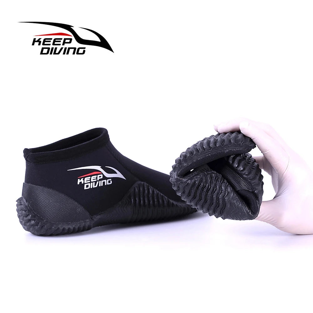 1 par de sapatos de água de 4mm, secagem rápida, bota de mergulho de cano baixo para pesca marítima, barco a motor, surf, windsurf, dropship