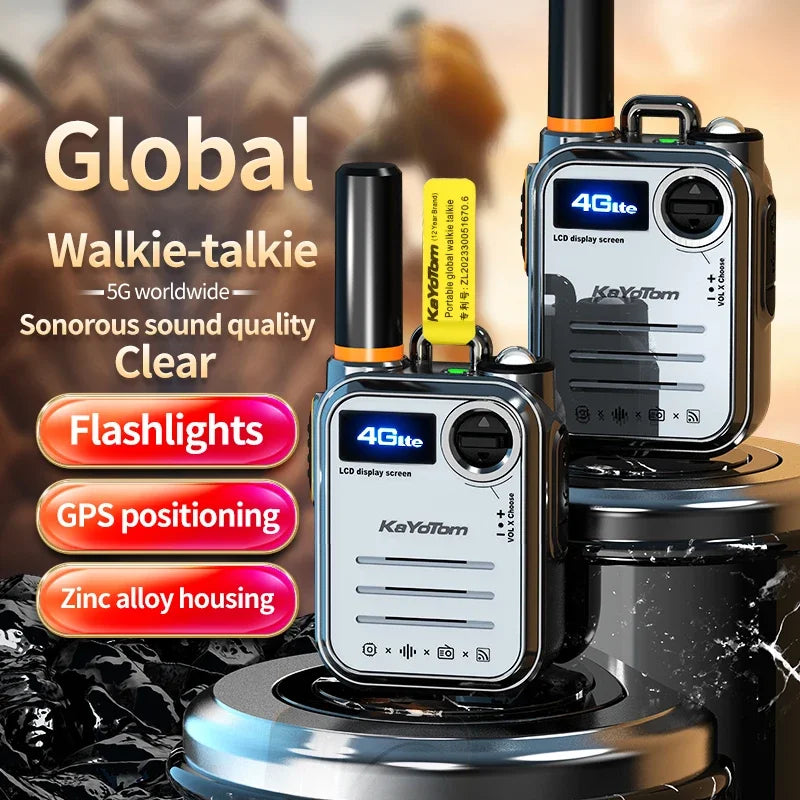 KaYoTom M08 walkie-talkie 5000km Long Talk Range 4g LTE POC Network Radio Sim Card Walkie Talkie wo way radio