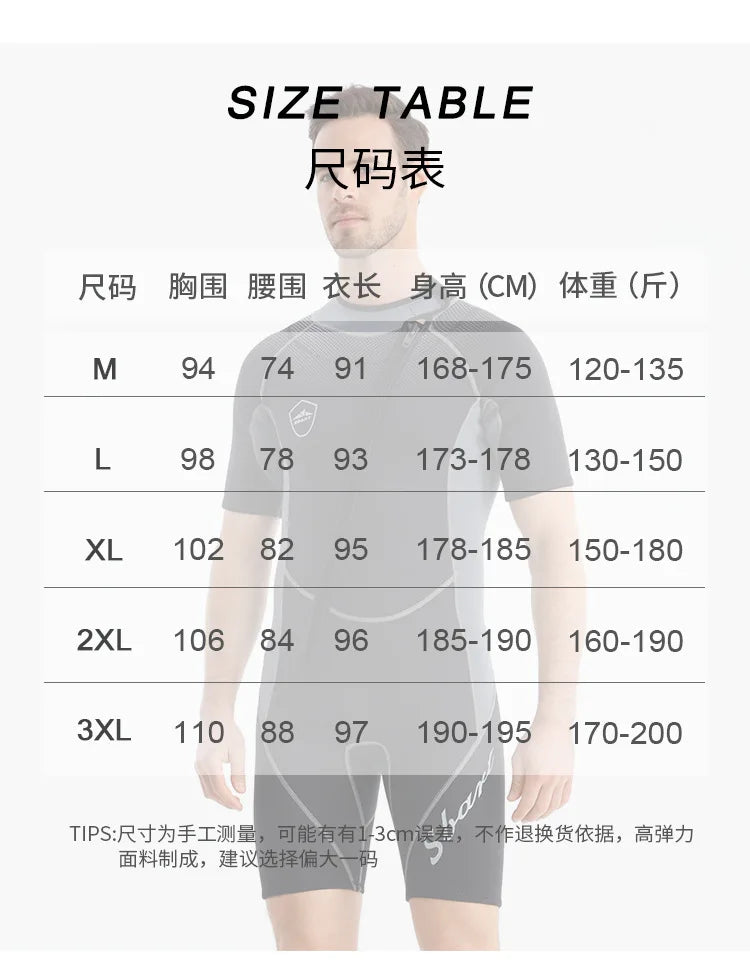 Wetsuit Man Surf Suit 1.5mm Neopreno Kitesurf Diving Suit Snorkeling Swimwear Rash Guards Kayaking Clothing Male Swimsuits