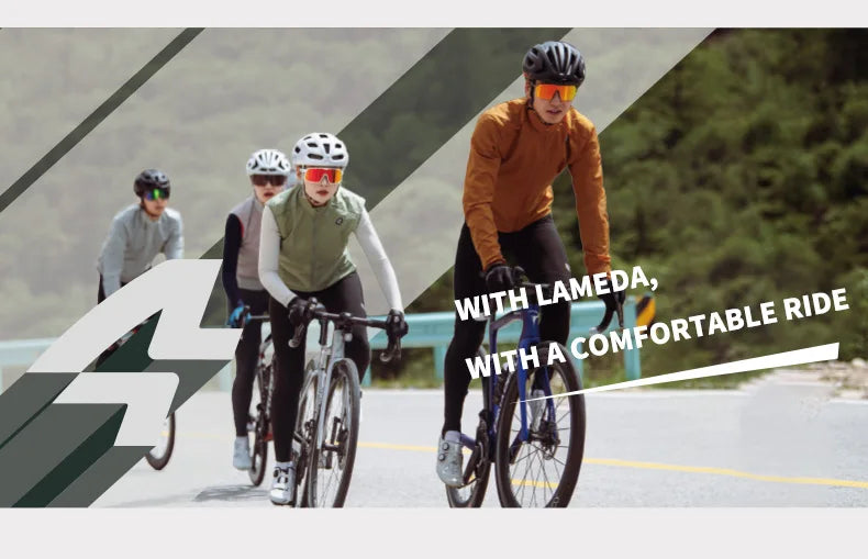 Lameda Cycling Jackets Long Sleeved Lightweight Windproof Men's Cycling Jacket Windbreaker Jacket With 3 Pockets Bicycle Coat