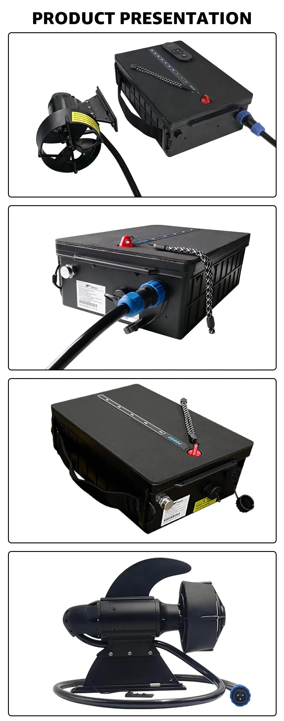 Electric Motor With  Battery Case Fishing Electric Fin Stand Up Paddle Board Push Motor E Fin SUP Surf Kayak POWER FIN