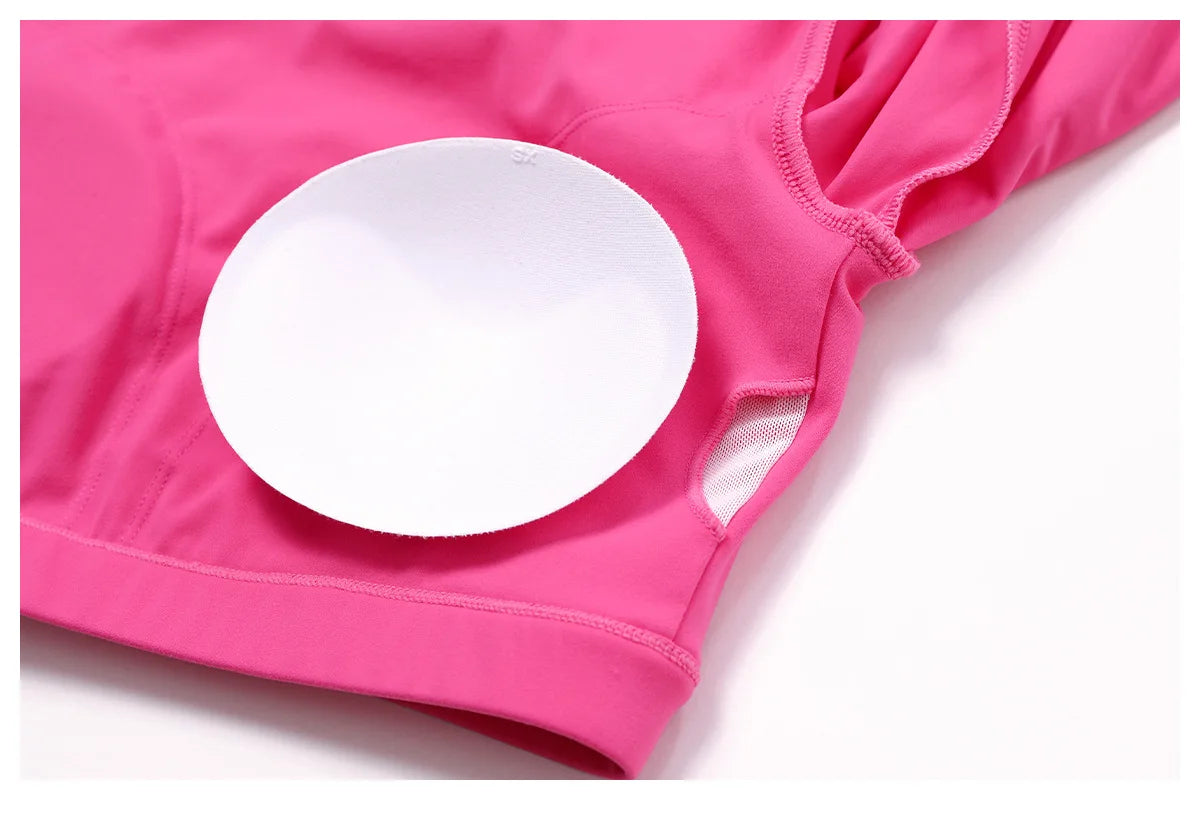 New Sexy Backless Gym Top Women Fitness Crop Yop Quick Dry Sportswear Women Workout Top Long Sleeve Yoga Clothes With chest pads