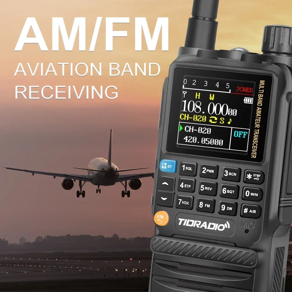 TIDRADIO H3 Long Range Walkie Talkie Phone APP Wireless Programming Air Band Ham Two Way Radio USB Type-C Programming &Charge