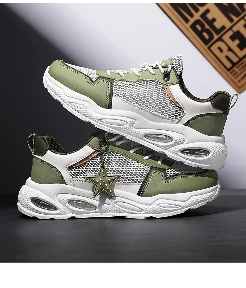 Men's Summer Fresh Breathable Mesh Casual Sneakers Original Comfort Lightweight Sports Running Shoes for Men