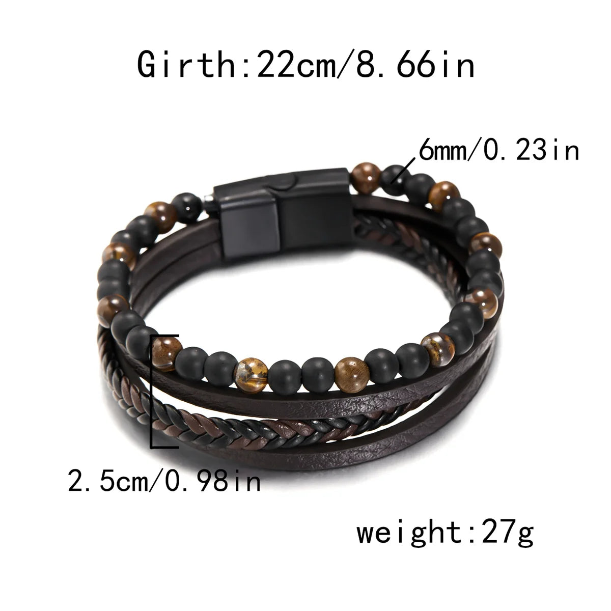 Classic Natural Stone Leather Bracelets For Men Women Multilayer Hand-Woven Cross Leather Bracelet Fashion Party Jewelry Gifts