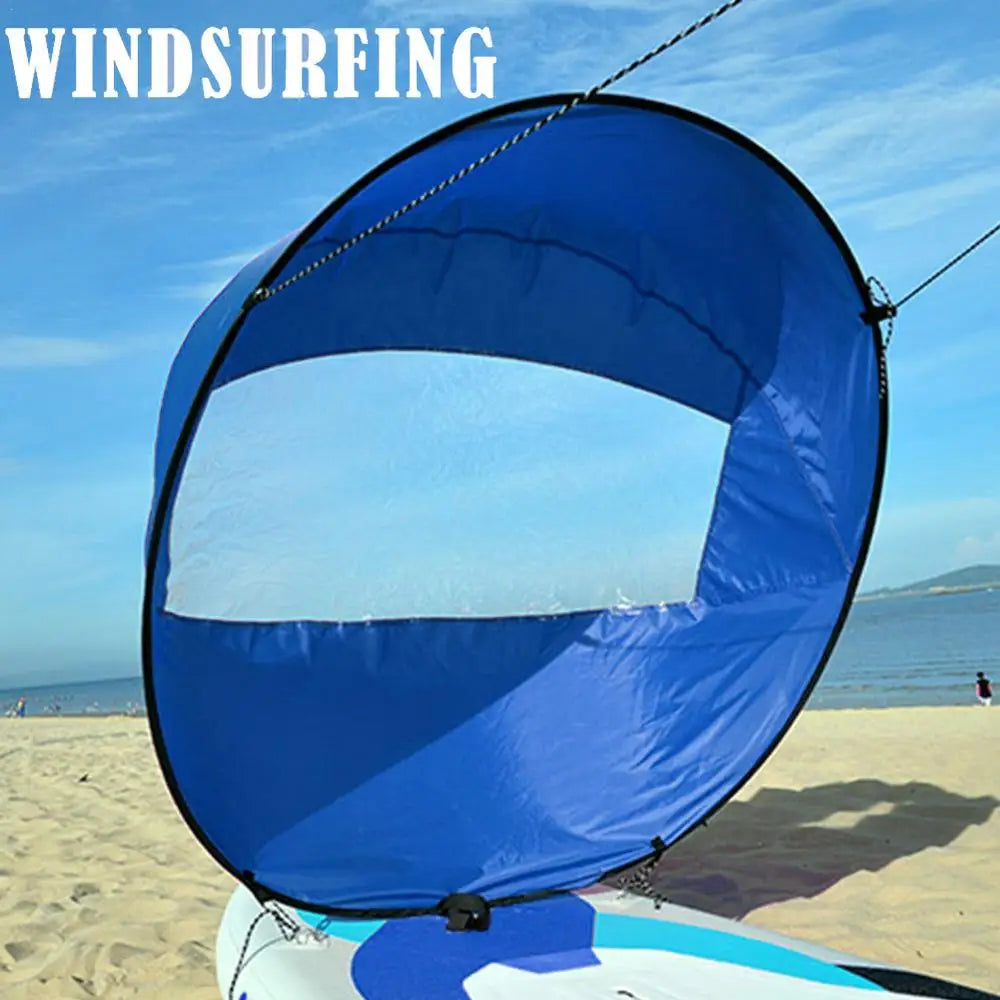 42 Inch Folding Kayak Wind Paddle Sailing Popup Paddle Sail With Clear Window For Kayaks Canoes Inflatable Boats Paddle dropship