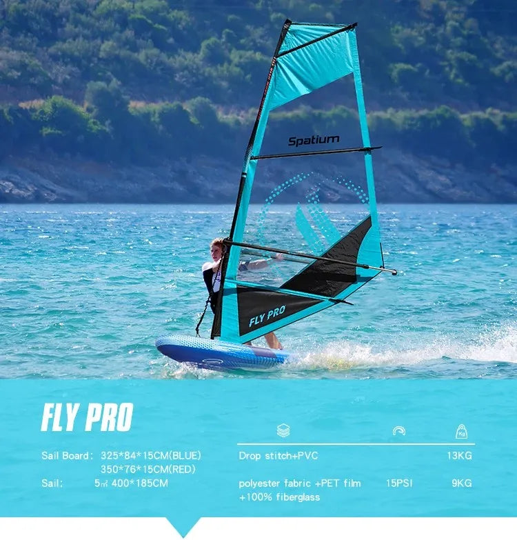 Water Surfing 2-in-1 Windsurf Sail With Sup Board Windsurfing For Smooth Sailing And Paddleboarding Inflatable Surfboard Sailing