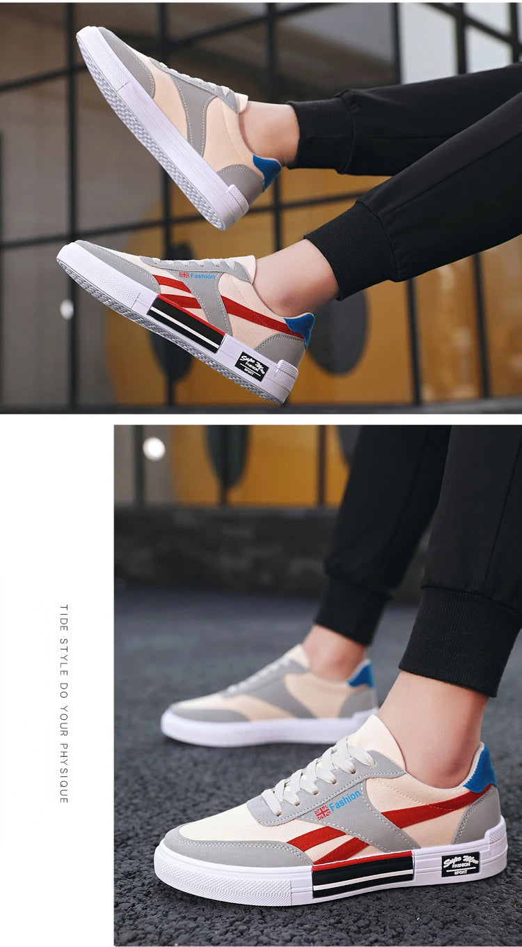 Summer Fashion Men Sneakers Breathable Casual Shoes for Man Flat Casual Sneakers Mens 2024 New Vulcanized Shoes Erkek Ayakkabı