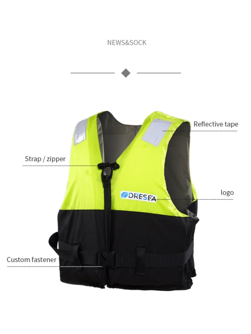 Safe Swim Life Jacket, Kayak Vest, Big Buoyancy Aids, Water Sport Survival Float for Adult, 120kg, New, Summer