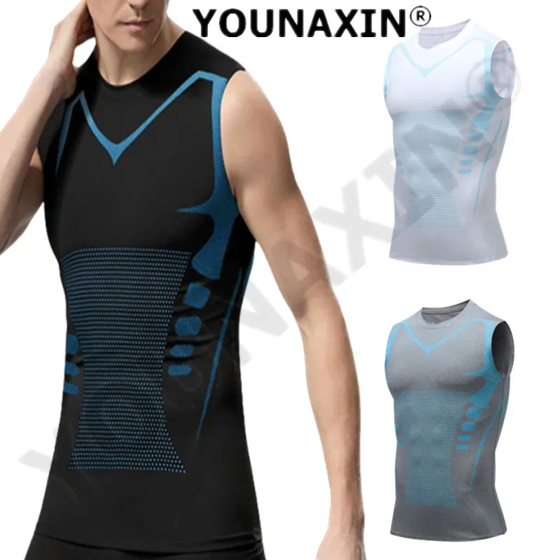 3 Pcs/Lot Men's Sleeveless T-Shirts Base Layer Vest Basketball Cycling Yoga Sports Tight Gym Fitness Running Top Outdoor Tank