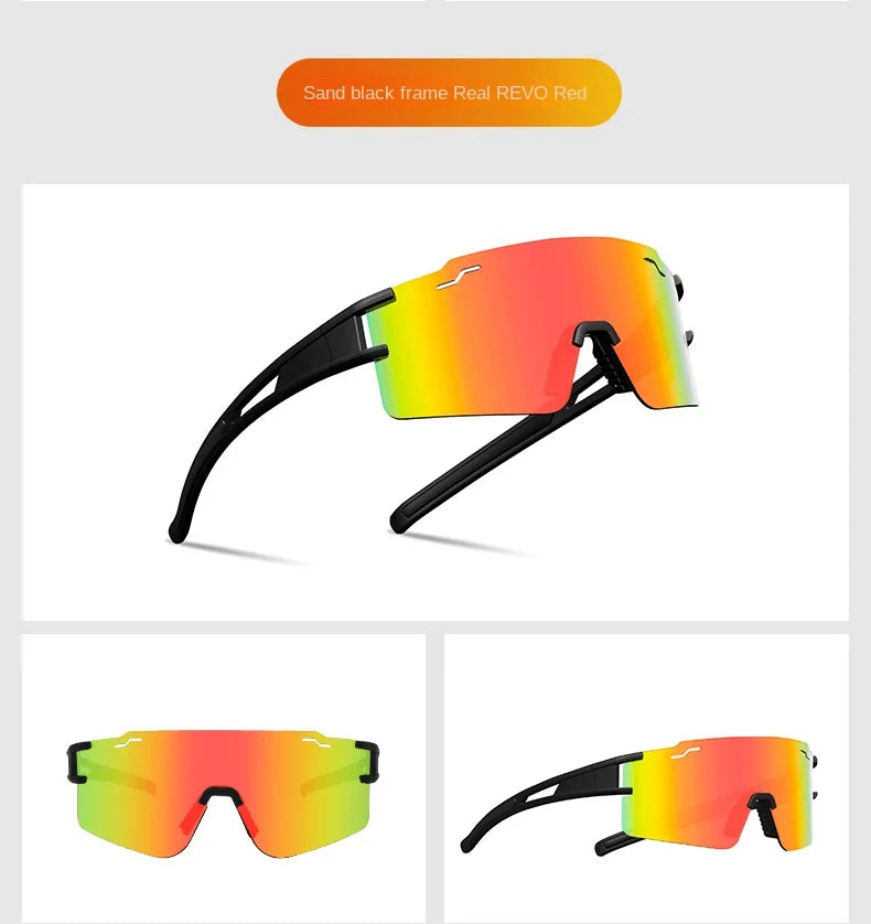 Outdoor Cycling Half Frame Glasses Sports Running Wind Sand Anti-polarized TAC Material Sports Glasses
