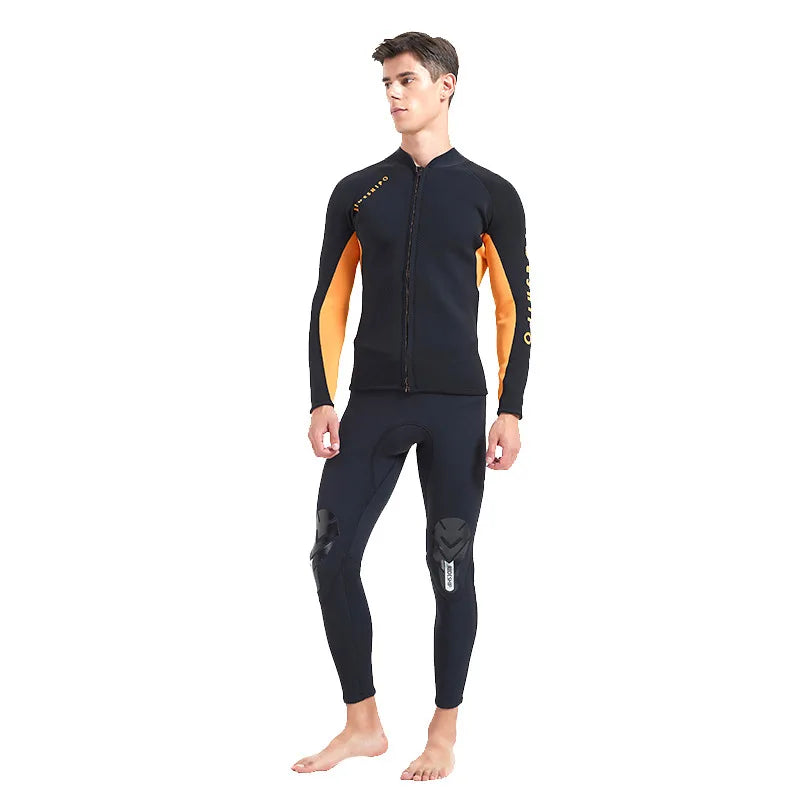 Oulylan 2MM Neoprene Split Diving Suit Jacket Men's Swimming Diving Suit Windproof Warm Jacket Surfing Motorboat Diving Jacket