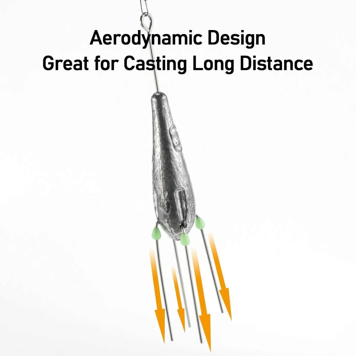 2pcs Sputnik Spider Sinker Saltwater Fishing Weights Sinker Luminous Long Casting Trolling Sea Surf Fishing Bass Tuna