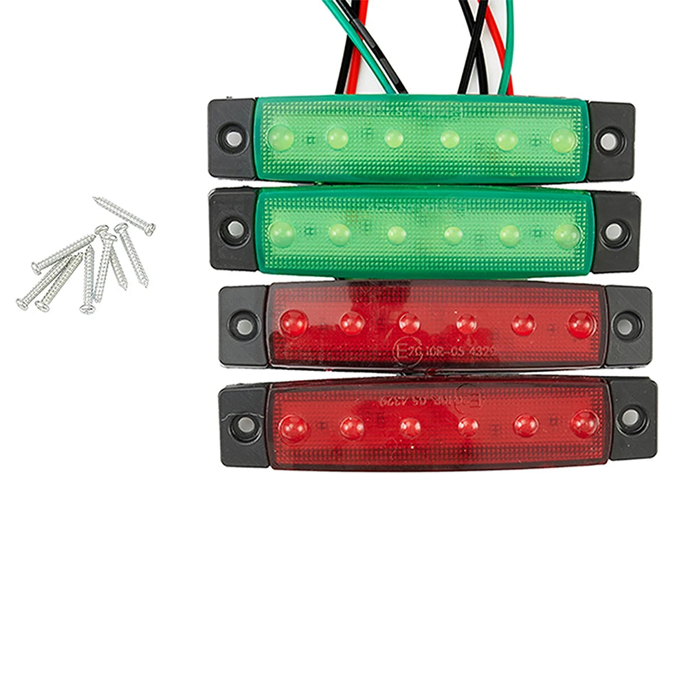 4pcs Red Green LED Lights For Boat 12V Navigation Light Marine Sailing Signal Lamp Yacht Accessories Waterproof