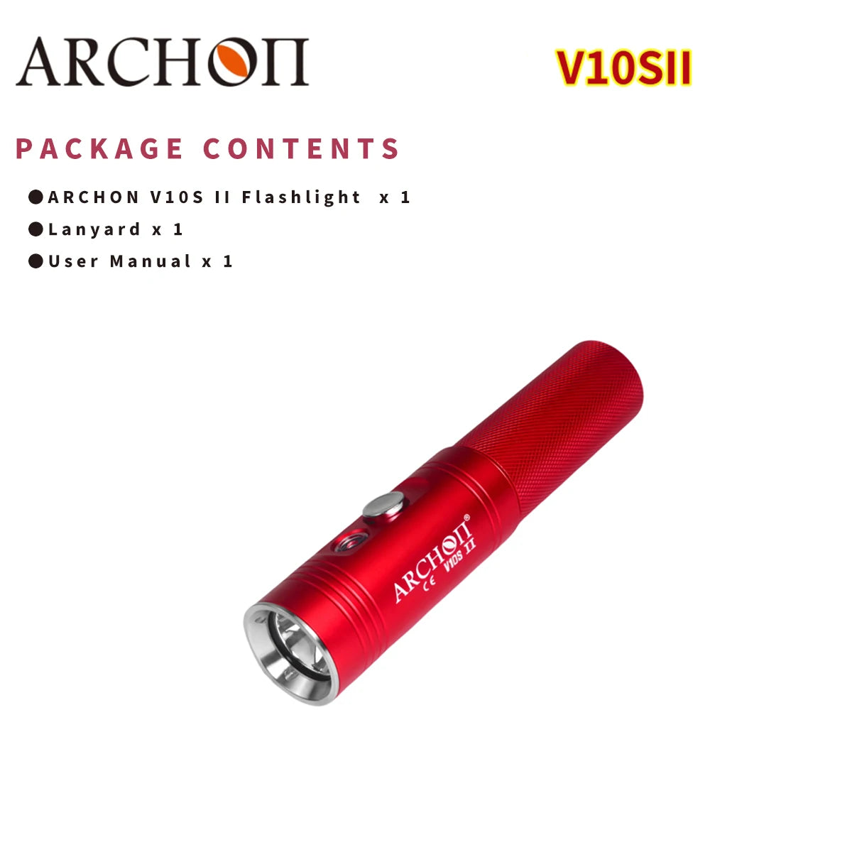 ARCHON V10S II 1200LM LED Diving Flashlight Lanter Diving Flashlight Underwater Diving Flashlight