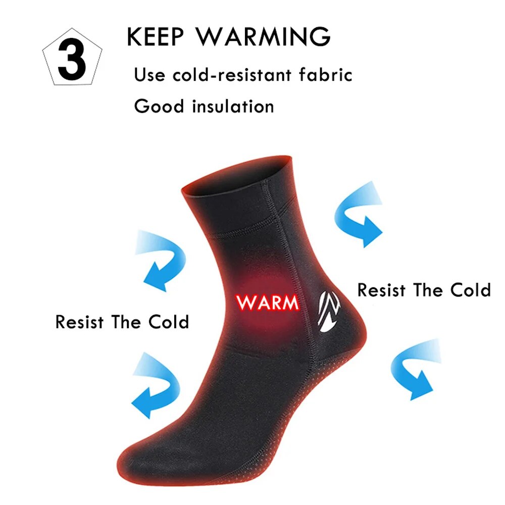 Novo 1 par 3mm neoprene meias de mergulho antiderrapante adulto quente retalhos wetsuit sapatos botas de mergulho surf para casal natação