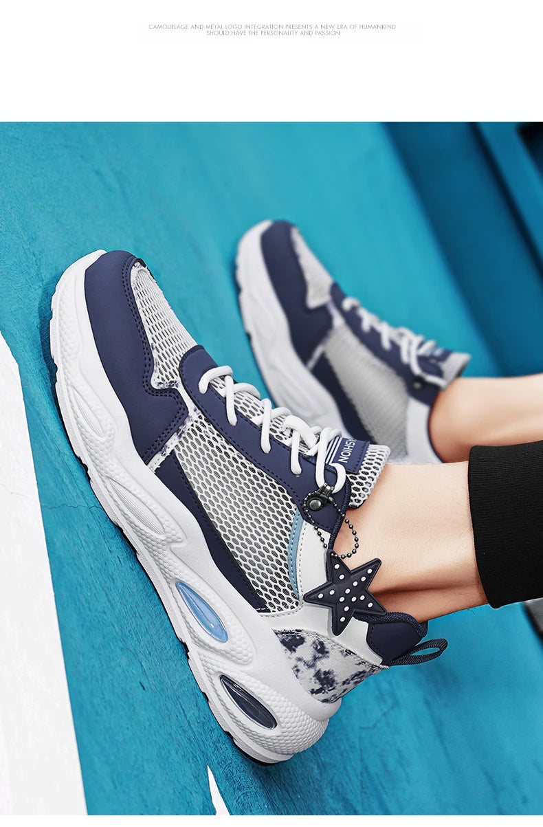 Men's Summer Fresh Breathable Mesh Casual Sneakers Original Comfort Lightweight Sports Running Shoes for Men