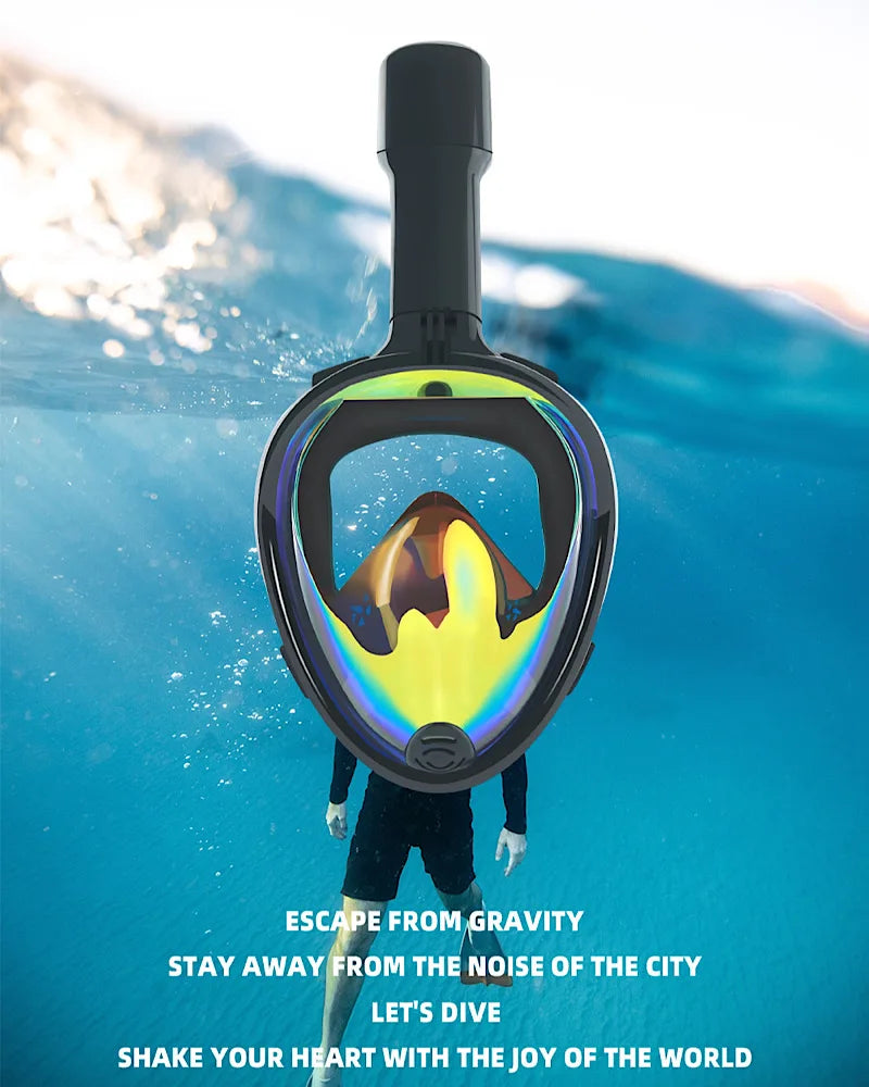 New Full Face Scuba Diving Mask Anti-fog Anti-UV Goggles With Camera Stand Under Water Wide Field Snorkeling Swimming Mask