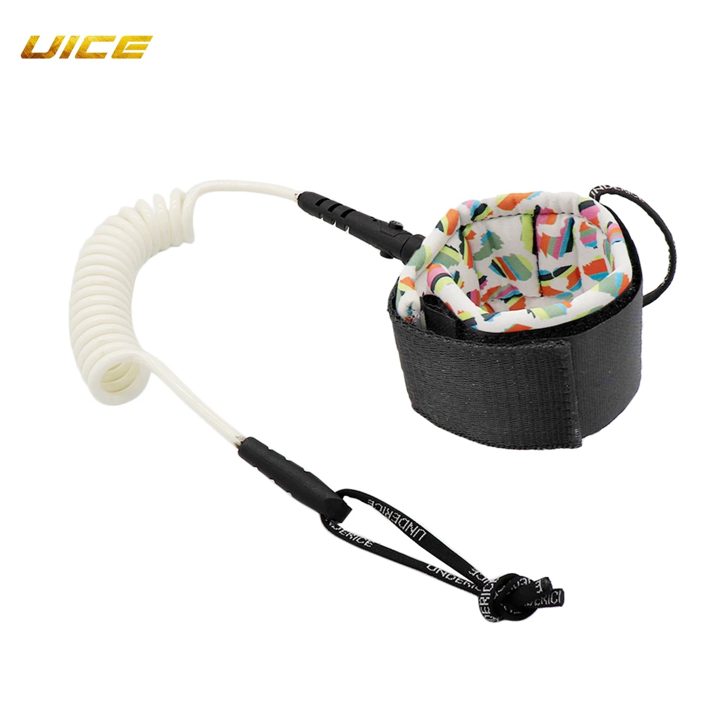 Surfboard Ankle Leash 5.5mm 5FT Surf Leash Surfing Elastic Coiled SUP Paddle Leash Super Strong Webbing Surf Leg Rope