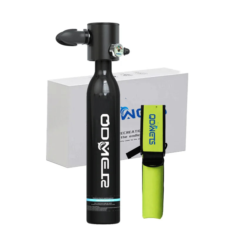 Mini Scuba Tank Diving Equipment 0.5L Outdoor Oxygen Scuba Diving Tank 5-10 Minutes Cylinder Snorkeling Set Hand Pump