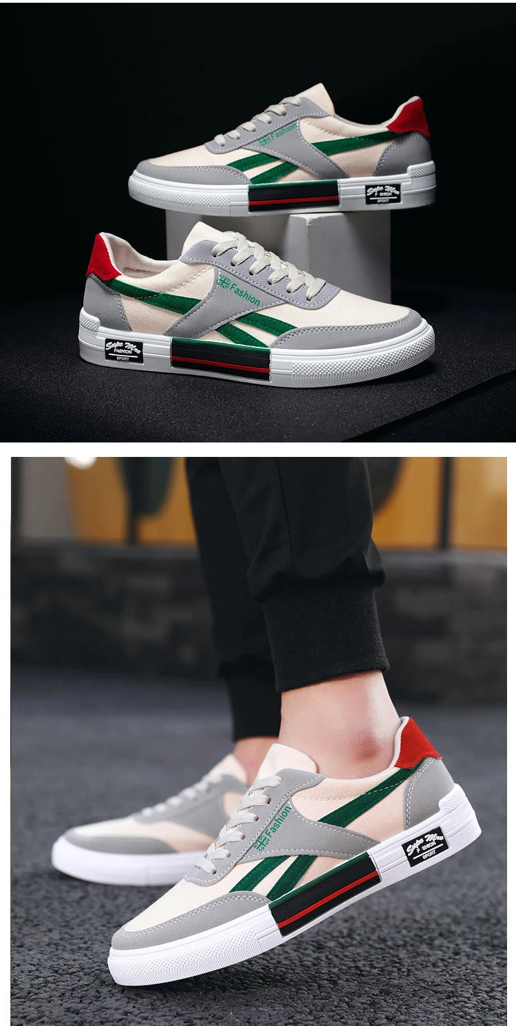 Summer Fashion Men Sneakers Breathable Casual Shoes for Man Flat Casual Sneakers Mens 2024 New Vulcanized Shoes Erkek Ayakkabı