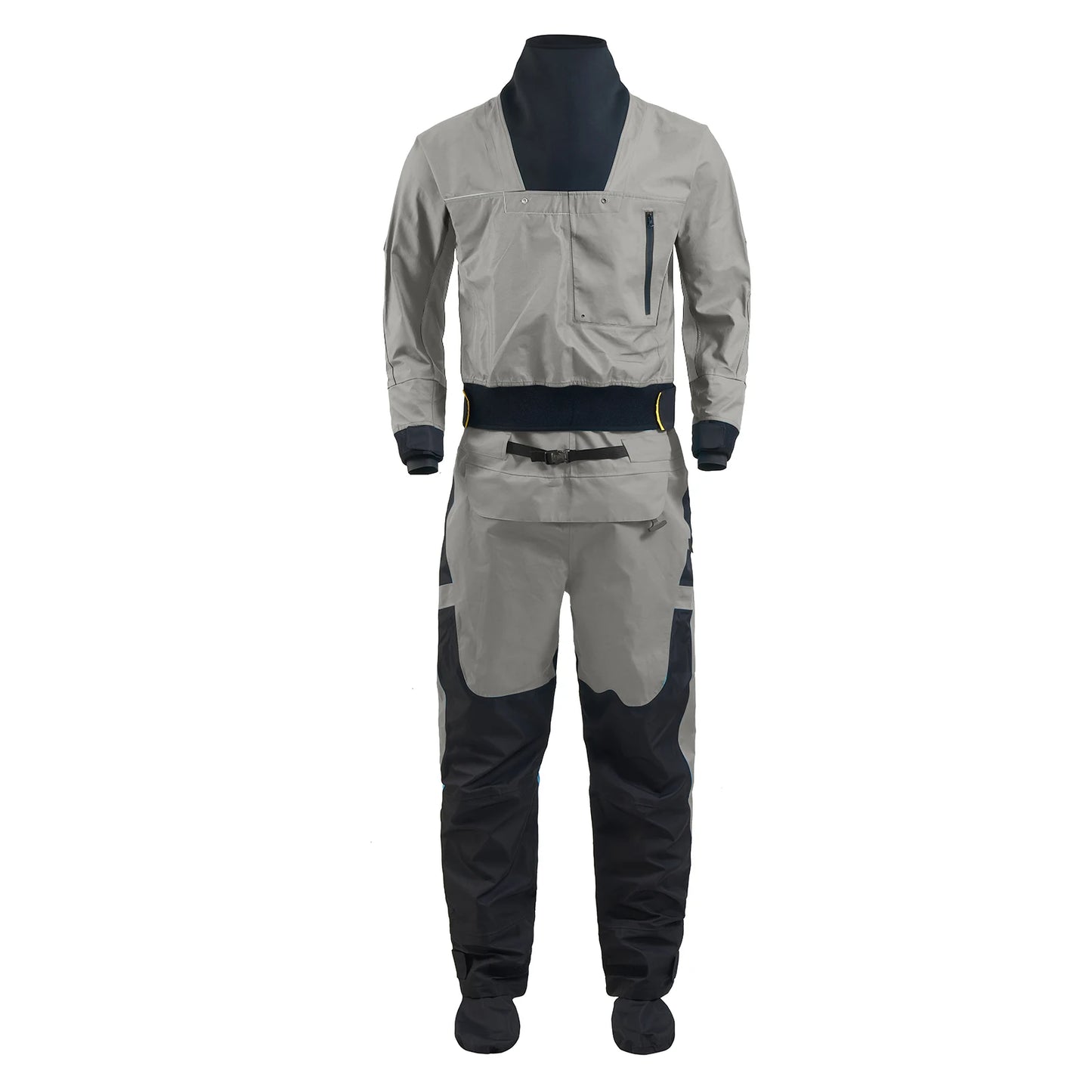 Men Drysuits Latex Cuff and Splash Collar Flatwater Paddling Waterproof Breathable Dry Suit DM32