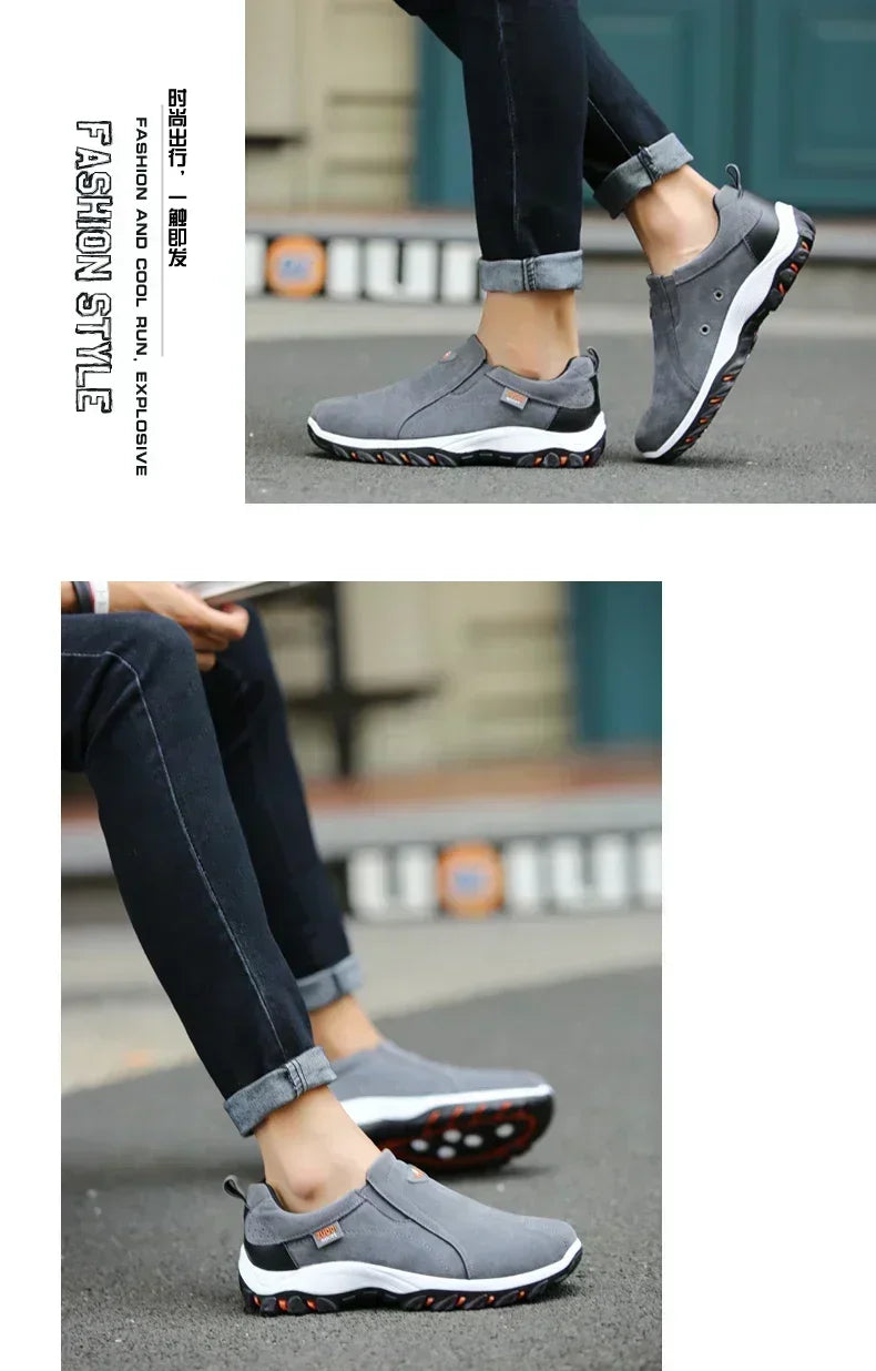 2024 New Outdoor Lightweight Men's Casual Sports Slip-on Walking Shoes Hot Selling Men's Loafers Breathable Flat Shoes for Men