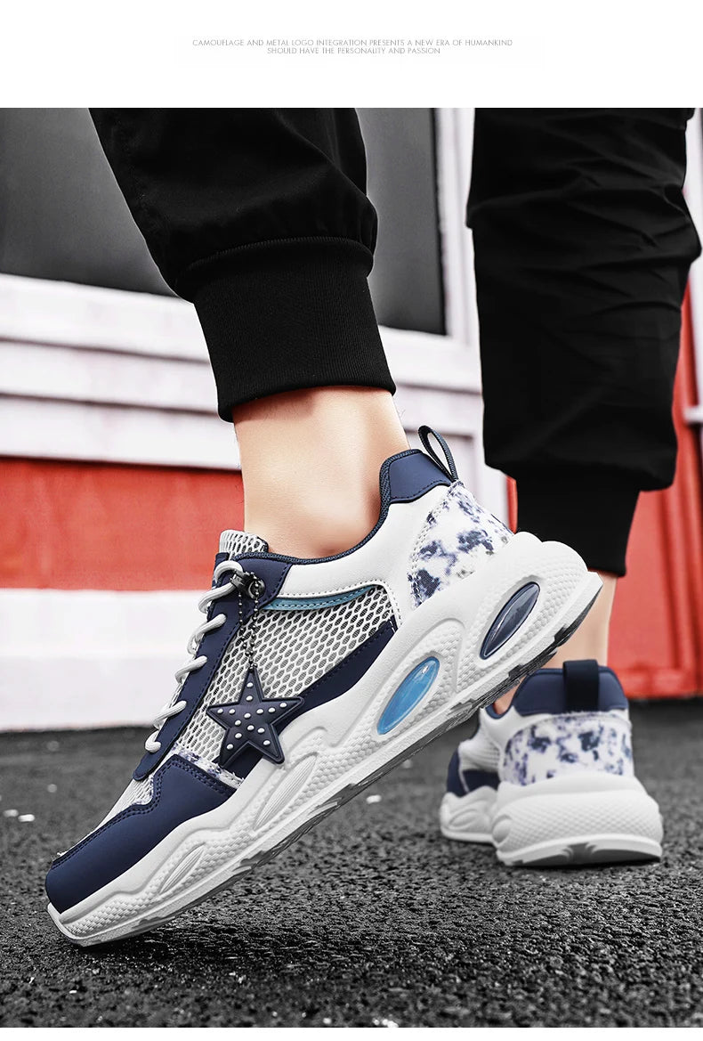Men's Summer Fresh Breathable Mesh Casual Sneakers Original Comfort Lightweight Sports Running Shoes for Men